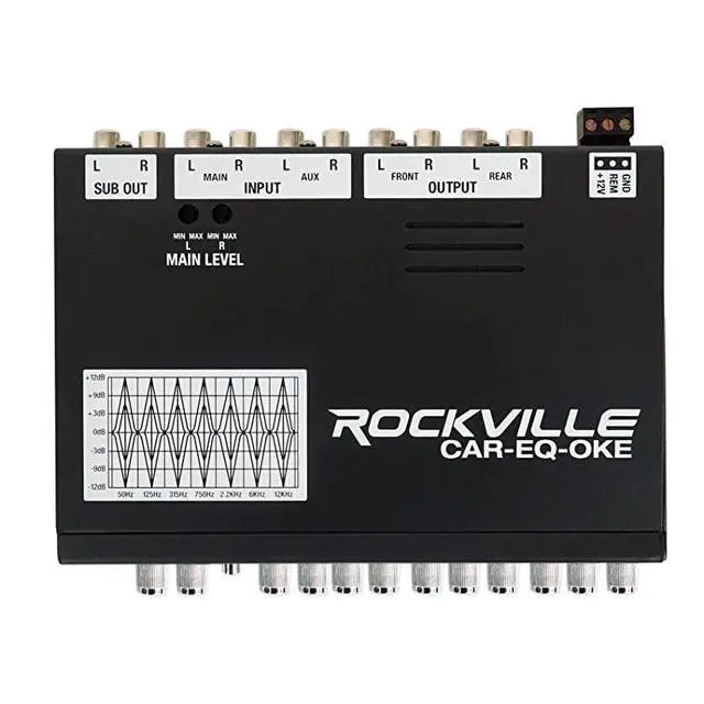 Alt view image 4 of 7 - FOR CAR-EQ-Oke Car Audio 7 Band Equalizer w Bluetooth + Mic Input Karaoke