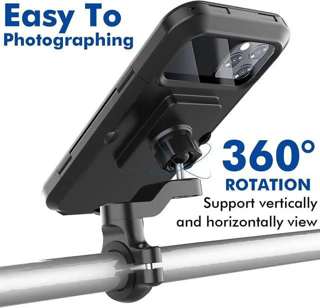 Alt view image 2 of 6 - FOR Bike Smartphone Holder Waterproof Up to 6.7 inches Stand Strong Fixing Shockproof