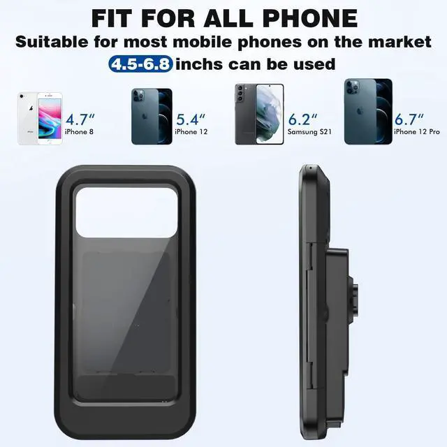 Alt view image 3 of 6 - FOR Bike Smartphone Holder Waterproof Up to 6.7 inches Stand Strong Fixing Shockproof