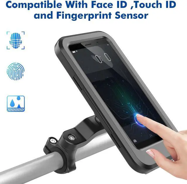 Alt view image 4 of 6 - FOR Bike Smartphone Holder Waterproof Up to 6.7 inches Stand Strong Fixing Shockproof