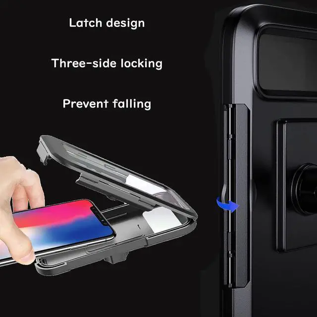 Alt view image 6 of 6 - FOR Bike Smartphone Holder Waterproof Up to 6.7 inches Stand Strong Fixing Shockproof