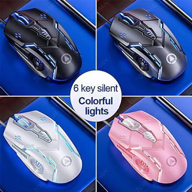 Main image of FOR Gaming Mouse Wired USB Computer Mice for Game & Daily Chroma RGB Backlit 4 Adjustable DPI Up to 3200 DPI Comfortable Grip Ergonomic Mice for PC Laptop Mac Windows (White)