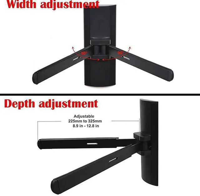 Alt view image 2 of 6 - forDVD DVR VCR Wall Mount Bracket for DVD Player DDS Receiver BluRay Media VCR Stereo Cable Box Adjustable Electronic Component Shelf Holder 1XU