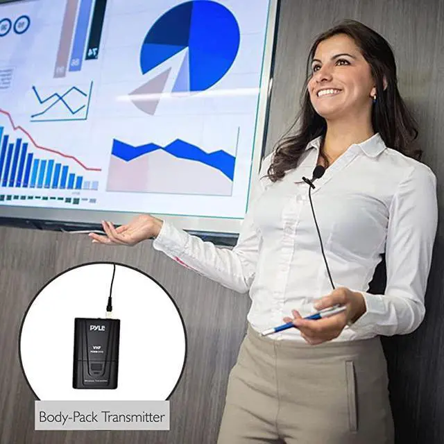 Alt view image 6 of 7 - forDual Channel Wireless Microphone System VHF Fixed Dual Frequency Wireless Mic Receiver Set with 2 Lavalier 2 Headset Mics 2 Transmitter Receiver For PA Karaoke Dj Party PDWM2145