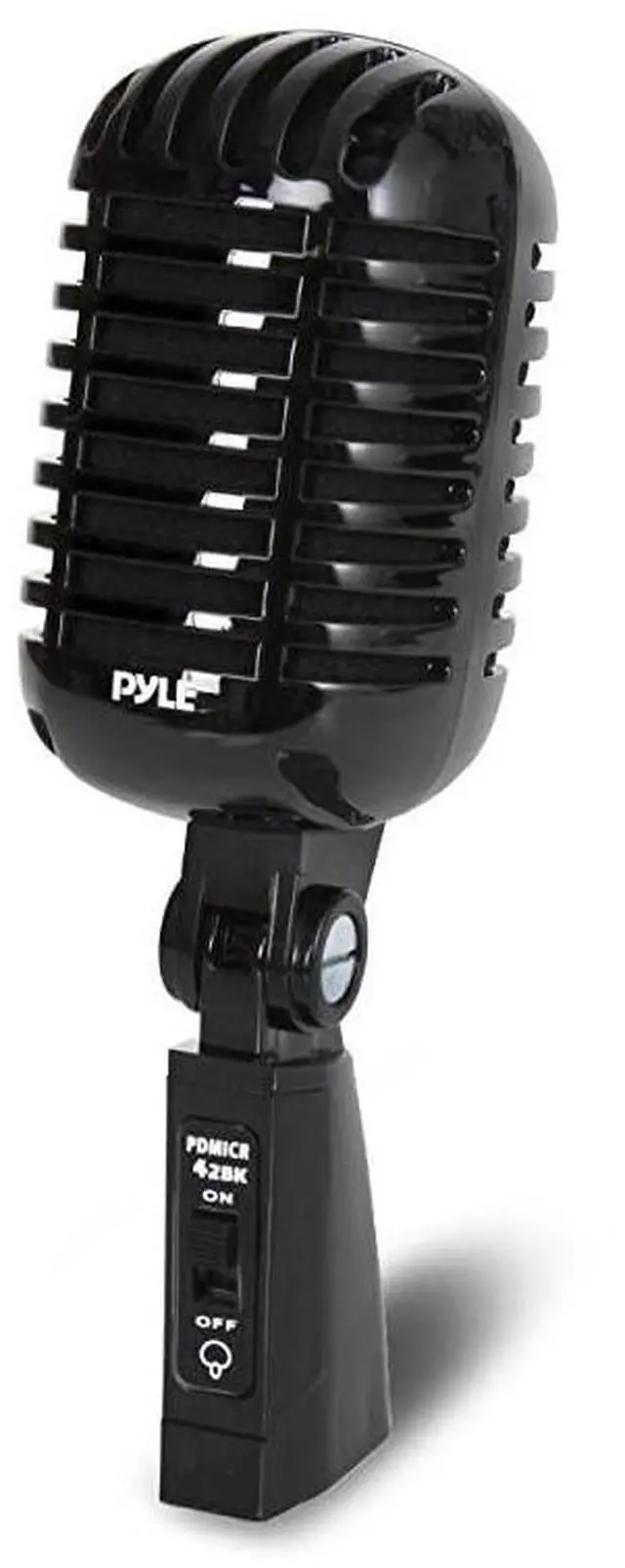 Main image of forClassic Retro Dynamic Vocal Microphone Old Vintage Style Unidirectional Cardioid Mic with XLR Cable Universal Stand Compatible Live Performance In Studio Recording Pro PDMICR42BK Black