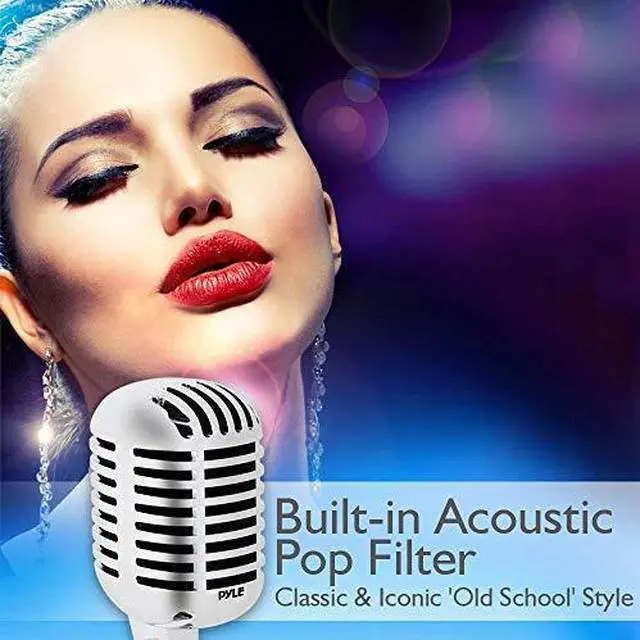 Alt view image 4 of 7 - FOR-Classic Retro Dynamic Vocal Microphone Old Vintage Style Unidirectional Cardioid Mic with XLR Cable Universal Stand Compatible Live Performance In Studio Recording Pro PDMICR42SL Silver