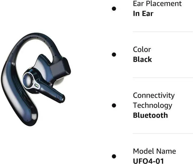 Alt view image 7 of 7 - forDual-Mic AI Noise Cancelling Bluetooth Headset for Cell Phones 10 Days Standby 30Hrs HD Talktime Bluetooth Earpiece IPX6 Waterproof Ultralight for Driving/Truckers/Business Black