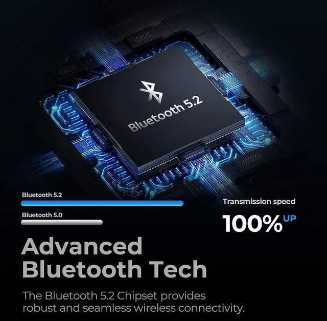 Alt view image 5 of 7 - forDual-Mic AI Noise Cancelling Bluetooth Headset for Cell Phones 10 Days Standby 30Hrs HD Talktime Bluetooth Earpiece IPX6 Waterproof Ultralight for Driving/Truckers/Business Black