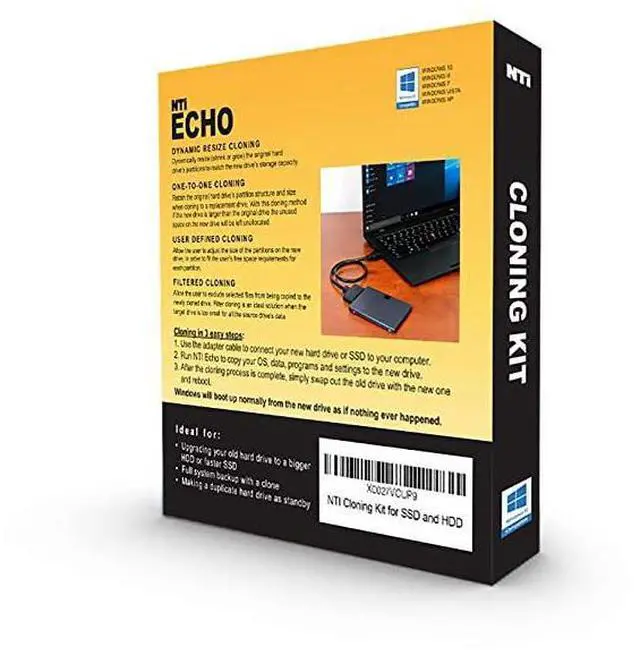 Alt view image 2 of 5 - forCloning Kit for SSD and Hard Disk Drives | New Version | Best Hard Drive Upgrade Kit | Echo Cloning Software and Advanced HighSpeed SATAtoUSB 3020 Adapter Cable Included