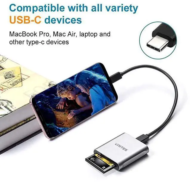 Alt view image 4 of 7 - for CFast Card Reader  USB 30 USB C CFast 20 Card Reader Portable Aluminum CFast Memory Card Adapter Thunderbolt 3 Port Connection Supported Compatible for SanDisk Lexar Transcend Sony Card