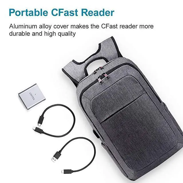 Alt view image 6 of 7 - for CFast Card Reader  USB 30 USB C CFast 20 Card Reader Portable Aluminum CFast Memory Card Adapter Thunderbolt 3 Port Connection Supported Compatible for SanDisk Lexar Transcend Sony Card