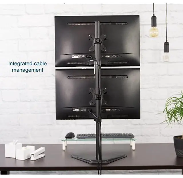 Alt view image 5 of 7 - forDual Monitor Desk Stand Freestanding LCD mount Holds in Vertical Position 2 Screens up to 30 STANDV002L