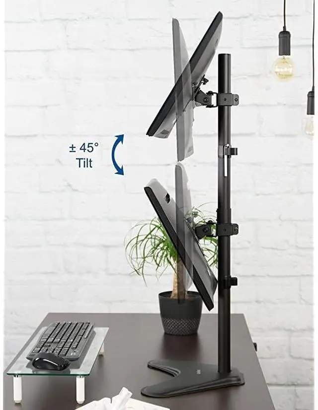Alt view image 6 of 7 - forDual Monitor Desk Stand Freestanding LCD mount Holds in Vertical Position 2 Screens up to 30 STANDV002L