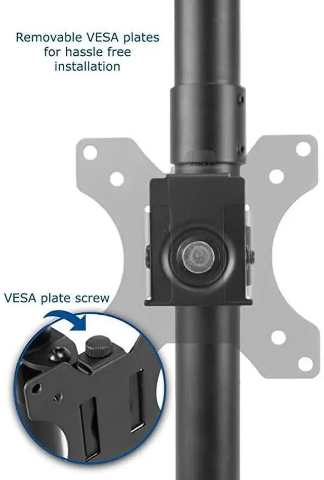 Alt view image 7 of 7 - forDual Monitor Desk Stand Freestanding LCD mount Holds in Vertical Position 2 Screens up to 30 STANDV002L