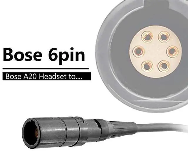 Alt view image 2 of 3 - for Aviation Headset to General Aircraft GA AdaptefoBose A20 Lemo 6Pin
