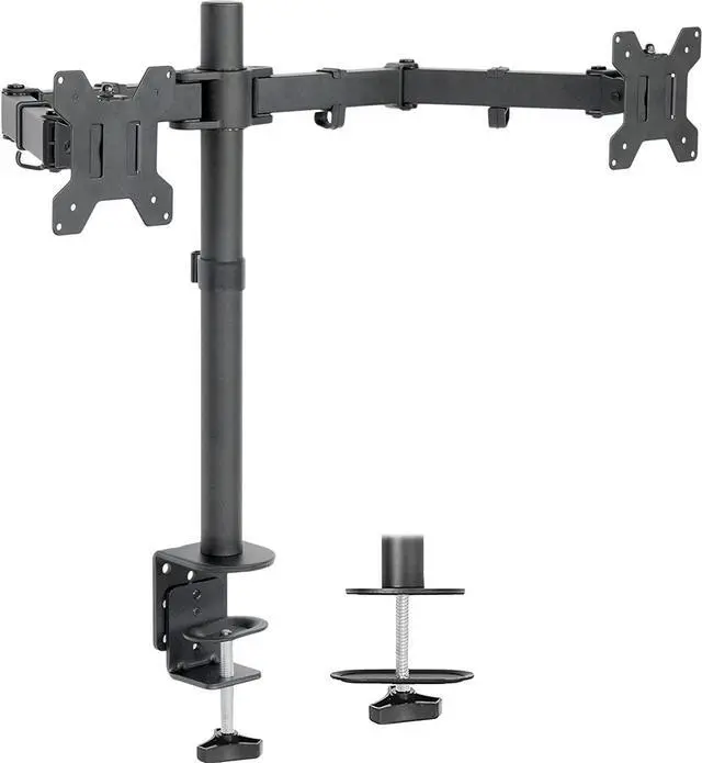 Main image of forDual LCD LED 13 to 27 inch Monitor Desk Mount Stand Heavy Duty Fully Adjustable Fits 2 Screens STAND-V002