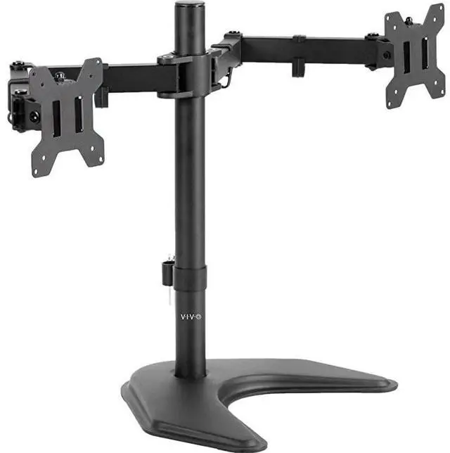 Main image of forDual LED LCD Monitor FreeStanding Desk Stand for 2 Screens up to 27 inches HeavyDuty Fully Adjustable Arms with Max VESA 100x100mm STANDV002F