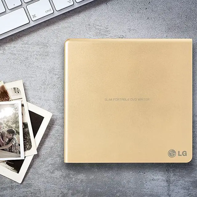 Alt view image 2 of 3 - Electronics 8X USB 20 Super Multi Ultra Slim Portable DVD+RW External Drive with MDISC Support Retail Gold GP65NG60