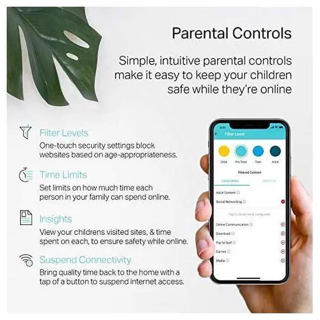 Alt view image 6 of 7 - FOR Deco Whole Home Mesh WiFi System Deco S4 Up to 3800 Sqft Coverage WiFi Router and Extender Replacement Gigabit Ports Parental Controls Works with Alexa 2Pack