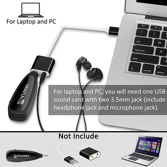 Alt view image 5 of 7 - FOR Wireless Microphone KIMAFUN 24G Wireless Waterproof Headset Microphone with Transmitter and 35mm Receiver For Instructor Spinning Yoga Smartphone Speaker G1001