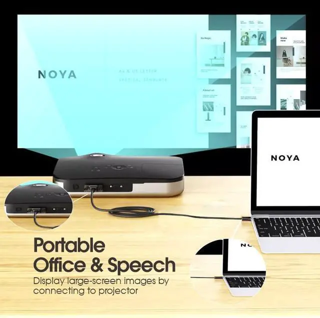 Alt view image 3 of 4 - USB C to VGA Cable 3ft VGA to USB C Cable for Monitor Type-C to VGA Cable USB C to VGA Cable Compatible with MacBook Pro/Air iPad Pro Phone Laptop Projector