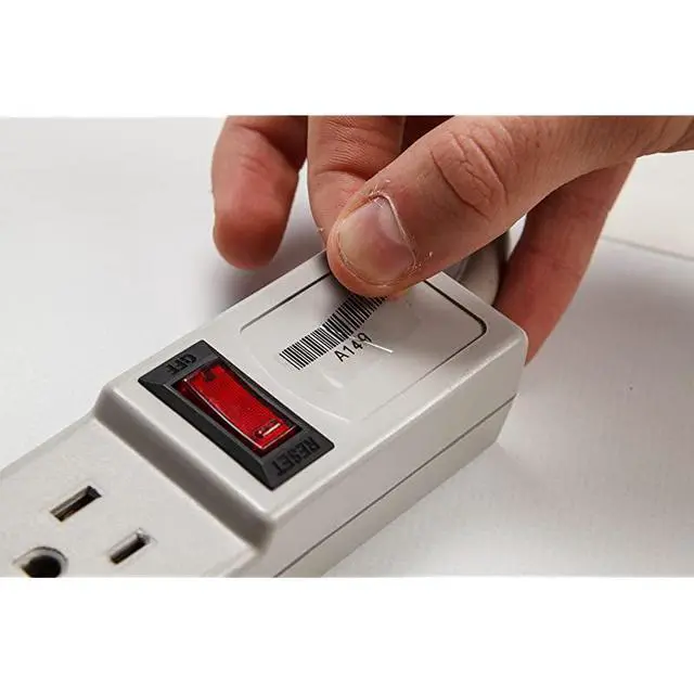 Alt view image 3 of 4 - for Authentic M21500430 Clear Harsh Environment Polyester Label for Laboratory Asset Tracking and Datacom Labeling Black on Clear material Designed for BMP21PLUS and BMP21LAB Label Printers