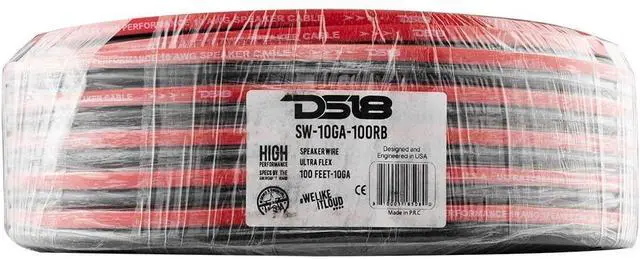 Main image of FOR DS18 SW-10GA-100RB 10-GA Ultra Flex Speaker Wire Red and Black 100 Ft - Speaker Cable for Audio Applications