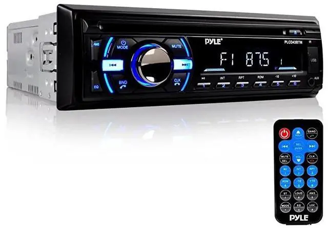 Main image of FOR-Boat Bluetooth Marine Stereo Receiver Marine Head Unit Din Single Stereo Speaker Receiver Wireless Music Streaming HandsFree Calling CD PlayerMP3USBAUX AM FM Radio  PLCD43BTM Black