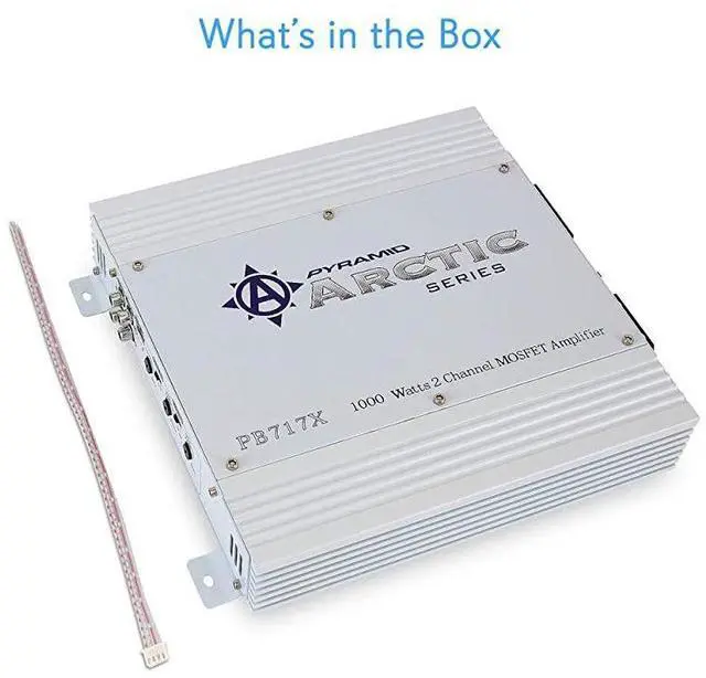 Alt view image 7 of 7 - FOR-2 Channel Car Stereo Amplifier 1000W Dual Channel Bridgeable High Power MOSFET Audio Sound Auto Small Speaker Amp Box w Crossover Variable Gain Control RCA INOUT LED Indicators Pyle PB717X