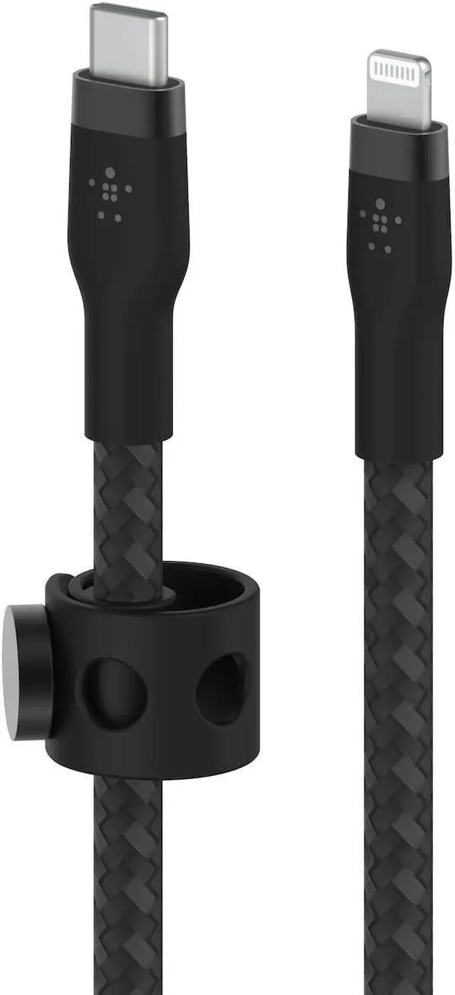 Alt view image 7 of 7 - for BoostCharge Pro Flex Braided USB Type C to Lightning Cable (3M/10ft) MFi Certified 20W Fast Charging PD Power Delivery for iPhone 13 12 11 Pro Max Mini SE iPad and More - Black