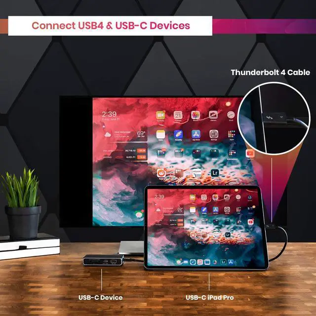 Alt view image 6 of 7 - FOR Thunderbolt 4 Cable - 40Gbps 100W Power Delivery, Compatible with Thunderbolt 3 & USB Type C, MacBook Pro, iMac, iPhone 15 Max, Black (0.8 Meter 2.62 Feet, Thunderbolt 4 / USB 4 Cable)