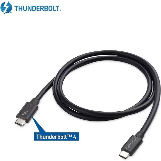 Alt view image 2 of 7 - [Intel Certified] 40Gbps USB4 Thunderbolt 4 Cable 3.3ft with 8K Video and 100W Charging - 1m - Backwards Compatible with Thunderbolt 3 Cable and USB-C
