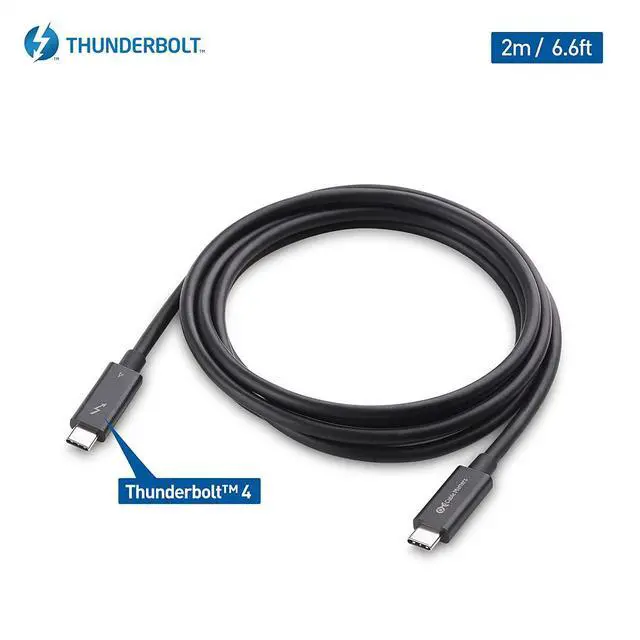 Alt view image 2 of 7 - [Intel Certified] Pro-trade 40Gbps Active Thunderbolt 4 Cable 6.6 ft with 100W Charging and 8K Video - Fully Compatible with USB C/USB-C, USB 4 / USB4, and Thunderbolt 3