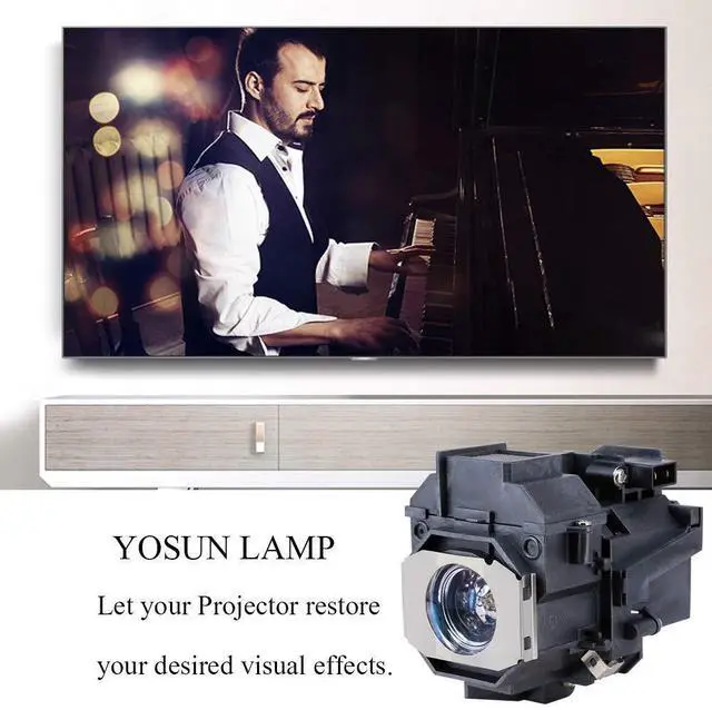 Alt view image 4 of 7 - FOR YOSUN Replacement Lamp Bulb for Epson Elplp49 PowerLite Home Cinema 8350 8345 8500UB 8700UB 8100 6100 6500UB 7100 7500UB V13h010l49 Replacement Projector Lamp with Housing