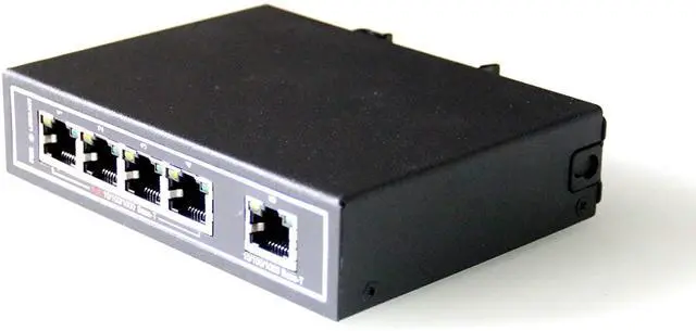Alt view image 5 of 7 - FOR WIWAV WDH-5GT-POE 10/100/1000Mbps Unmanaged 5-Port PoE Industrial Ethernet Switches with DIN Rail/Wall-Mount (Fanless-30??~75??)