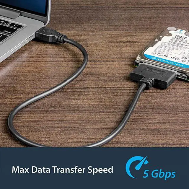 Alt view image 4 of 4 - com SATA to USB Cable - USB 3.0 to 2.5 SATA III Hard Drive Adapter - External Converter for SSD/HDD Data Transfer (USB3S2SAT3CB)