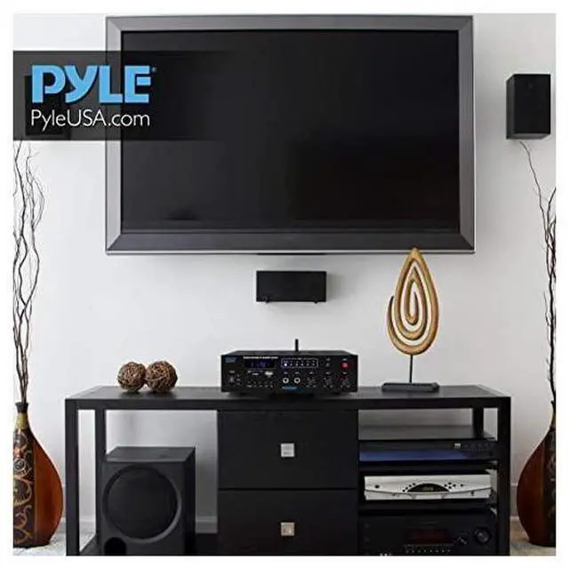 Alt view image 6 of 7 - FOR Wireless Bluetooth Karaoke Amplifier Home Car Bus Tours 300 Watts 2 Channel Digital Home Audio PA Receiver System 2 Microphone Input Control FM Radio USB12 Volt Power Option  PFA600BU