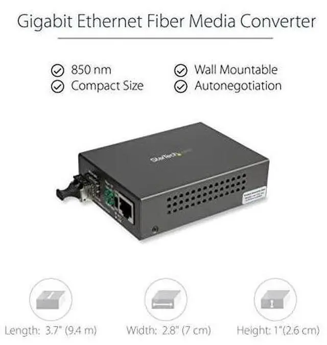 Alt view image 2 of 6 - FOR com MCM1110MMLC Multimode MM LC Fiber Media Converter for 101001000 Network 550m Gigabit Ethernet 850nm with SFP Transceiver