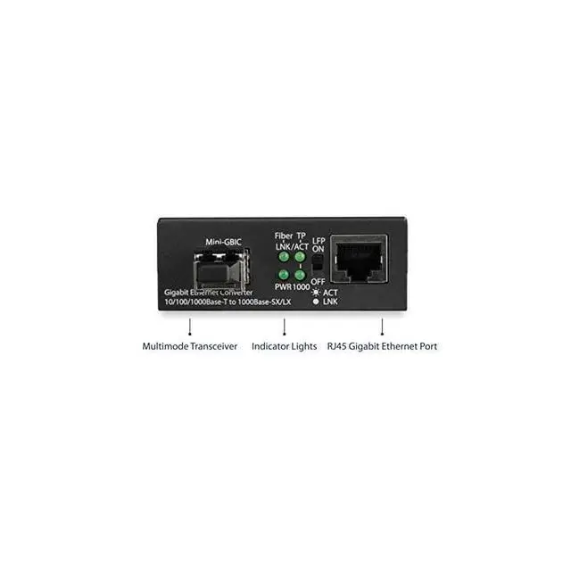 Alt view image 3 of 6 - FOR com MCM1110MMLC Multimode MM LC Fiber Media Converter for 101001000 Network 550m Gigabit Ethernet 850nm with SFP Transceiver