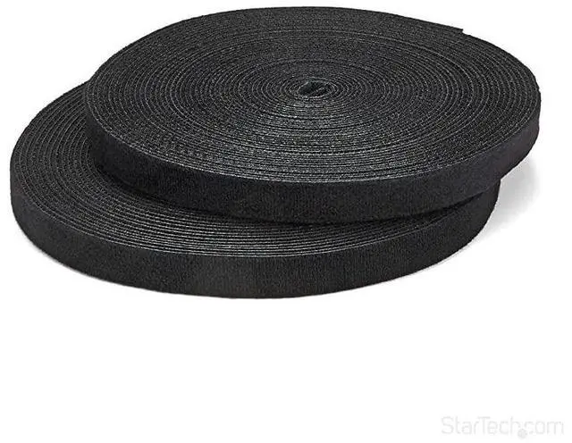 Main image of Generic Brand Hook-and-Loop Cable Tie Strap 100 ft Bulk Roll, Black, Adjustable Fabric Fastener for Custom Cable Management, Industrial Strength for Home Improvement, Single Pack