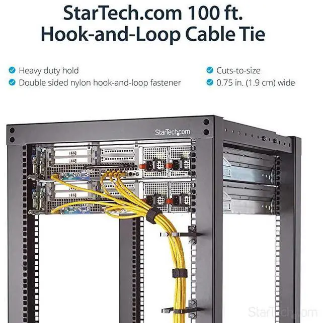 Alt view image 2 of 7 - Generic Brand Hook-and-Loop Cable Tie Strap 100 ft Bulk Roll, Black, Adjustable Fabric Fastener for Custom Cable Management, Industrial Strength for Home Improvement, Single Pack