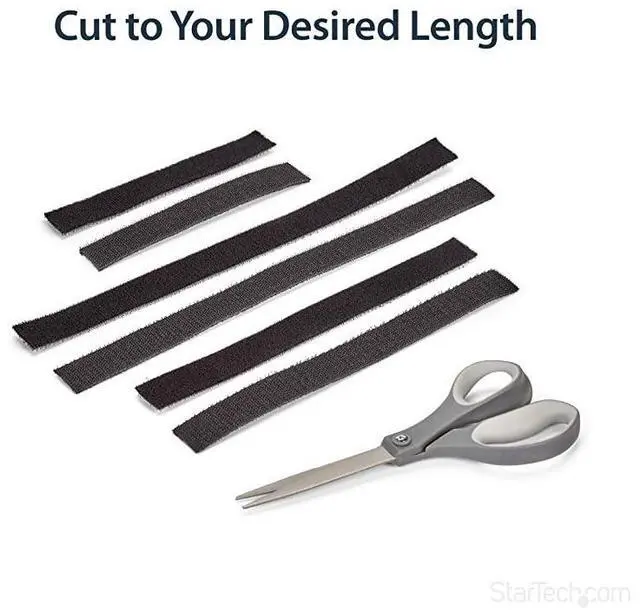 Alt view image 3 of 7 - Generic Brand Hook-and-Loop Cable Tie Strap 100 ft Bulk Roll, Black, Adjustable Fabric Fastener for Custom Cable Management, Industrial Strength for Home Improvement, Single Pack