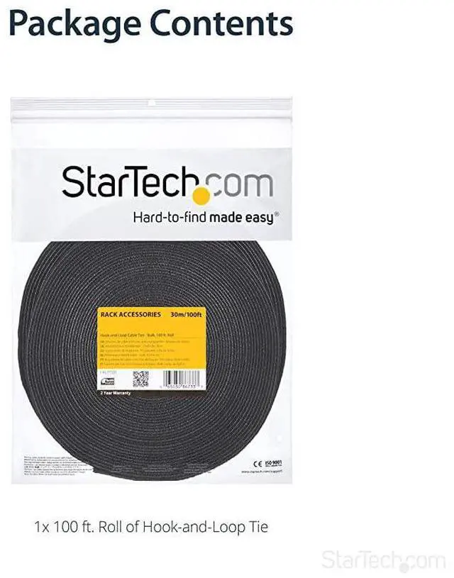 Alt view image 6 of 7 - Generic Brand Hook-and-Loop Cable Tie Strap 100 ft Bulk Roll, Black, Adjustable Fabric Fastener for Custom Cable Management, Industrial Strength for Home Improvement, Single Pack