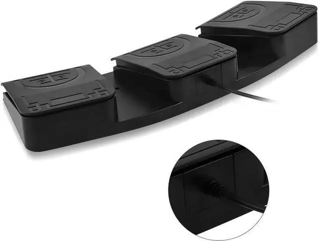 Alt view image 3 of 7 - FOR-Upgraded USB Triple Foot Pedal Switch Control 3 Three Key Footswitch Program Customized Computer Keyboard Mouse Game Action HID