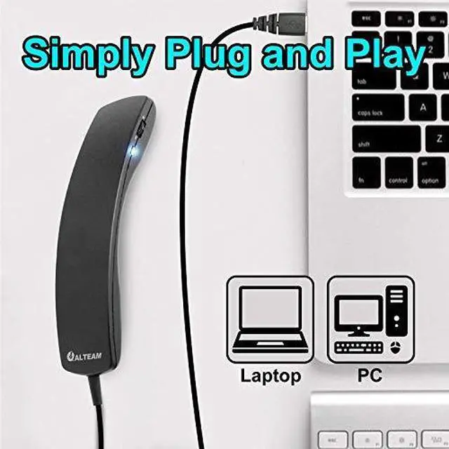 Alt view image 2 of 7 - FOR Wired Portable USB Handset Plug and Play with 2 Meter Long Cable for Softphone Retro Style Lightweight 78g Volume Control Microphone Mute for Skype Voip Office Desktop PC Laptop Call Center