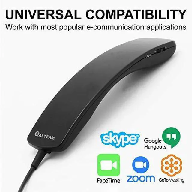 Alt view image 3 of 7 - FOR Wired Portable USB Handset Plug and Play with 2 Meter Long Cable for Softphone Retro Style Lightweight 78g Volume Control Microphone Mute for Skype Voip Office Desktop PC Laptop Call Center