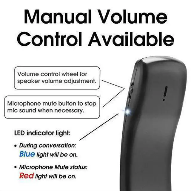 Alt view image 5 of 7 - FOR Wired Portable USB Handset Plug and Play with 2 Meter Long Cable for Softphone Retro Style Lightweight 78g Volume Control Microphone Mute for Skype Voip Office Desktop PC Laptop Call Center