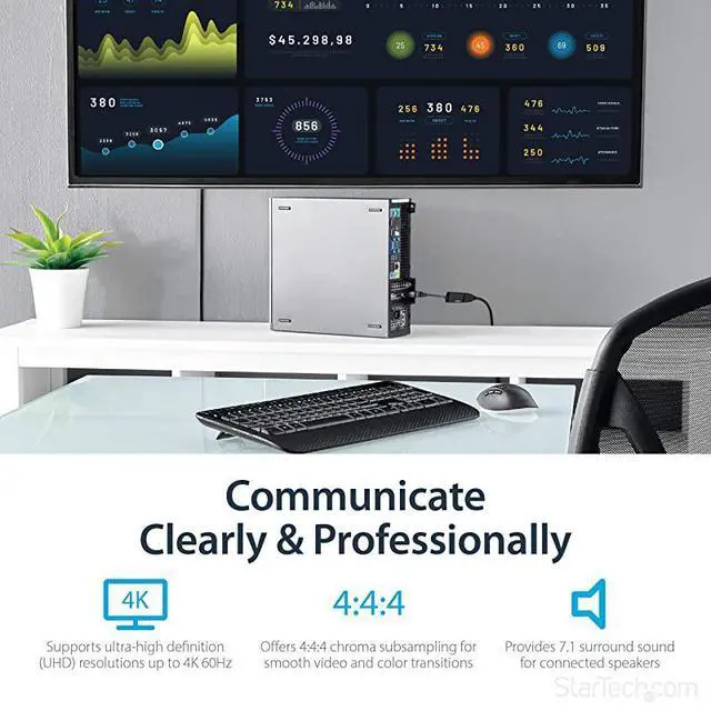 Alt view image 3 of 6 - FOR-com DisplayPort to HDMI Adapter 4K 60Hz Video Converter for Your DP Computer and HDMI TV or Computer Monitor DP2HD4K60S