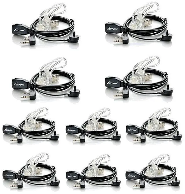 Main image of FOR Walkie Talkie Earpiece with Mic for BaoFeng Radio Retevis Headset for Baofeng UV5R BF888S Arcshell Retevis H777 RT21 RT22 Kenwood 2 Way Radio by  10 Pack