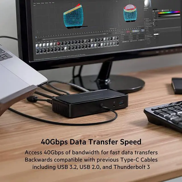 Alt view image 3 of 7 - FOR USB 4 Cable 2.6ft (0.8m) USB IF Certified with Power Delivery up to 100W 40 Gbps Data Transfer Speed and Backwards Compatible with Thunderbolt 3 USB 3.2 and More